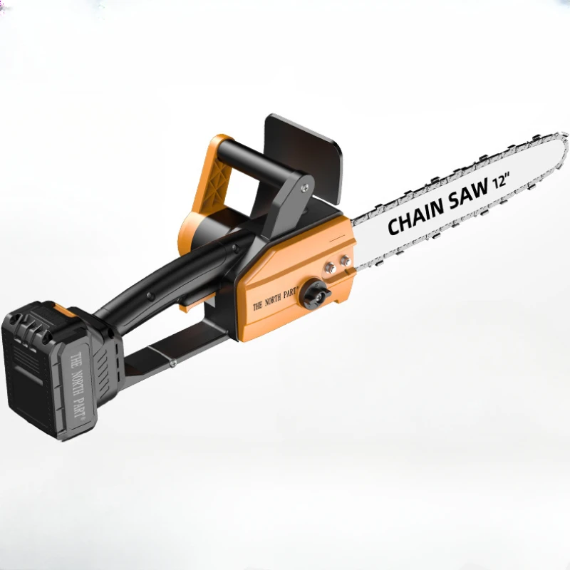 12-inch High-power Lithium Electric Saw Household Outdoor Logging Saw Cordless One-hand Chainsaw Garden Pruning Saw 3