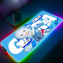 

Anime Gawr Gura RGB Large 900*400 Rubber Gaming Mouse Pad LED Laptop Gaming Accessories Keyboard Anti-Slip Anime Mouse Pad Xxl