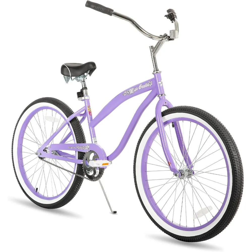 

24" Beach Cruiser Bike for Girls, Boys, Mens and Womens, Single Speed Kids Cruiser Bikes with Coaster Brake