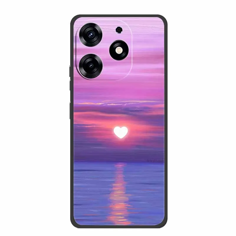 Sleek Black Silicone Soft Phone Case - Durable and Stylish Back Cover Shell