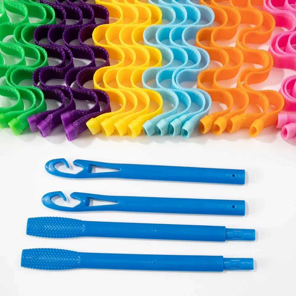 Hair Curling Tools 12pcs DIY Magic Hair Curler 30CM Heatless Hair Rollers Curlers Hairstyle Roller Sticks Wave Formers Curling Styling Tools