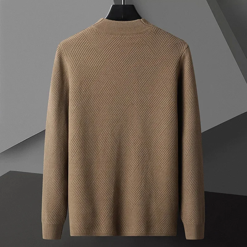Spring and Autumn New Men's Knitted Cardigan High Quality Korean Version Casual Fashion Pocket Shawl Sweater Solid Color Coat