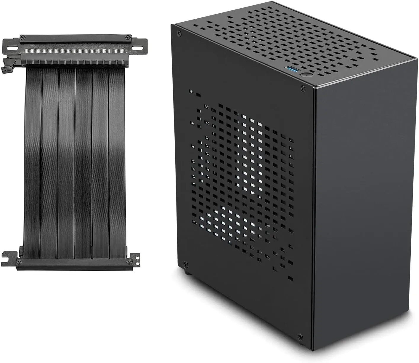 Aluminum Game Mini ITX Case with 3.0 PCIe Riser Mini PC Case SFF Small Form Factor PC Case TTX Computer Gaming Supports GPU