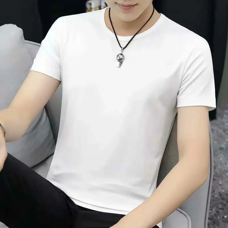 طقم تي شيرت رجالي بأكمام قصيرة صيفي رقيق وافل رياض...