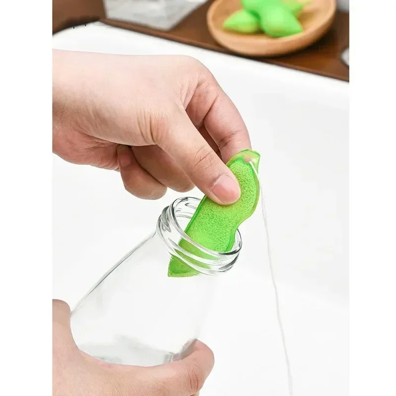 Pea Cleaning Sponge Kitchen Cup Cleaning Brush Coffee Tea Wine Drink Glass Bottle Cleaner Brush Cup Scrubber Cleaning Gadgets 3