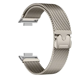 Milanese Magnetic Strap Metal Loop Bracelet Steel Band for huawei fit (Titanium color)