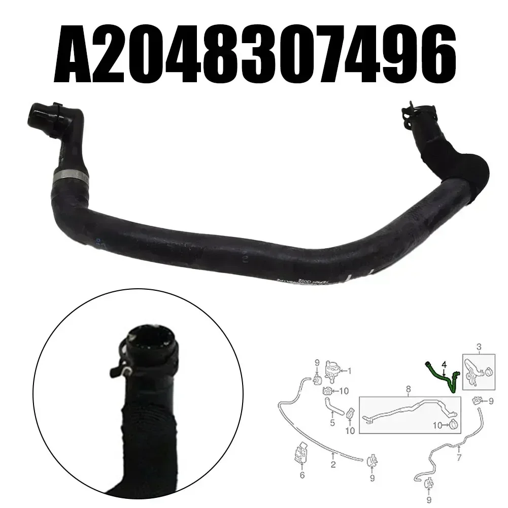 1pc Coolant Pipe Hose Line A2048307496 For Mercedes C E W204 A207 W212 2010 -