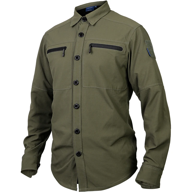 

Emersongear Blue Lable Defender Tac-Shirt Mans Long Sleeve Shirts T-shirts Tactical Tops Sports Outdoor Camping Commuter TR41 OD