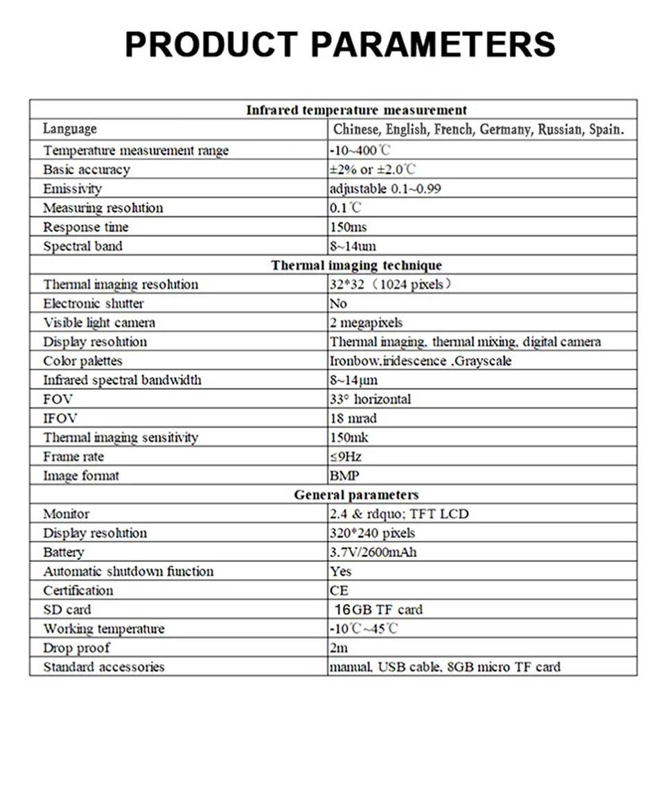 Thermal imager in use inspecting equipment