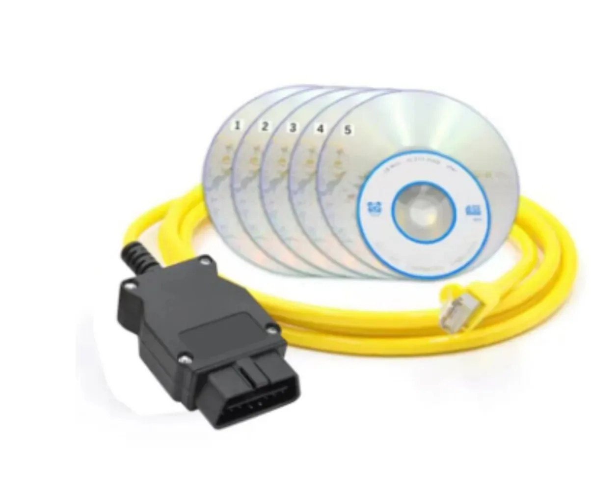 ENET для BMW E-SYS F-серии Ethernet к OBD V50.3 ESYS ENET кабель для передачи данных ICOM Программирование F-Series диагностический кабель данных OBDII Программирование