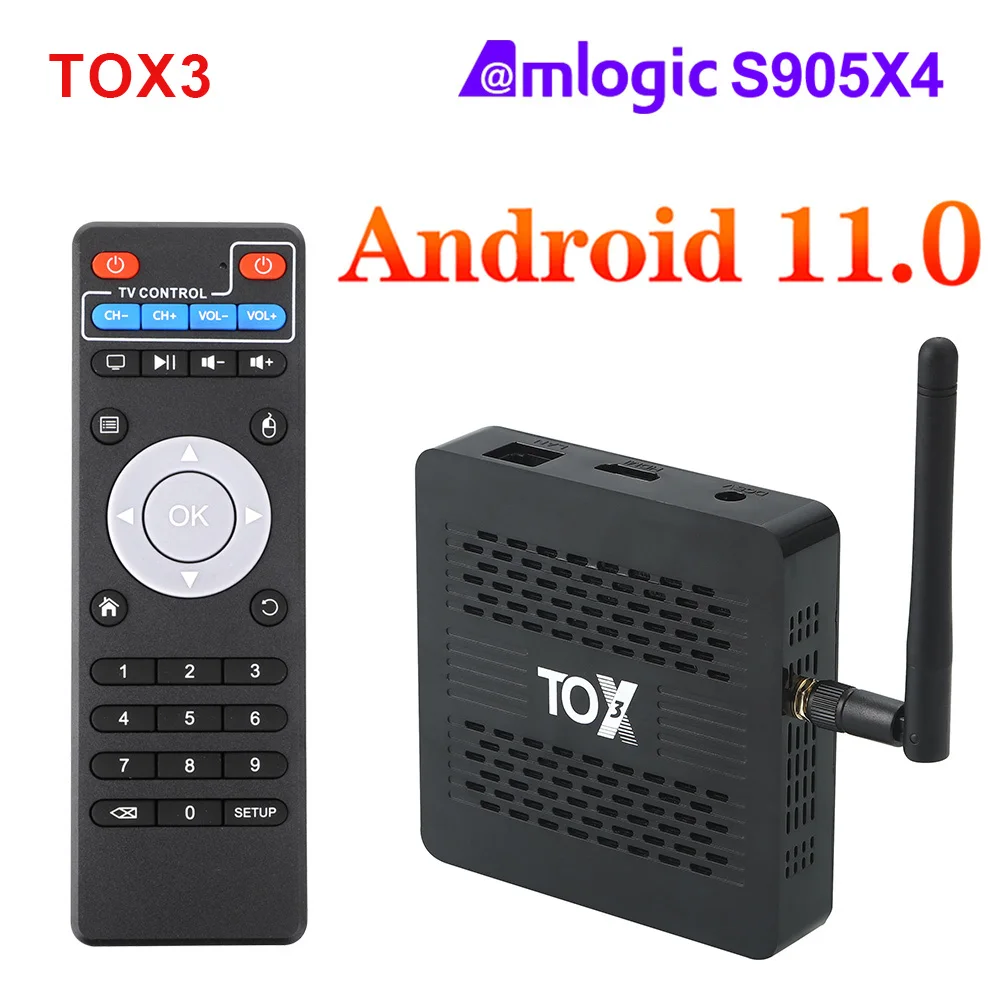 UGOOS New TOX3 Amlogic S905X4 Android 11.0 TV Box 4GB 32GB Set top box 2.4G 5G WiFi BT4.1 1000M 4K TVBOX VS X96 Max X4 PRO smart tv box tv box