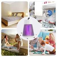Lampe anti-moustiques électrique 2-en-1 USB avec lumière LED pour chambre, extérieur, camping, guêpes et moucherons 5