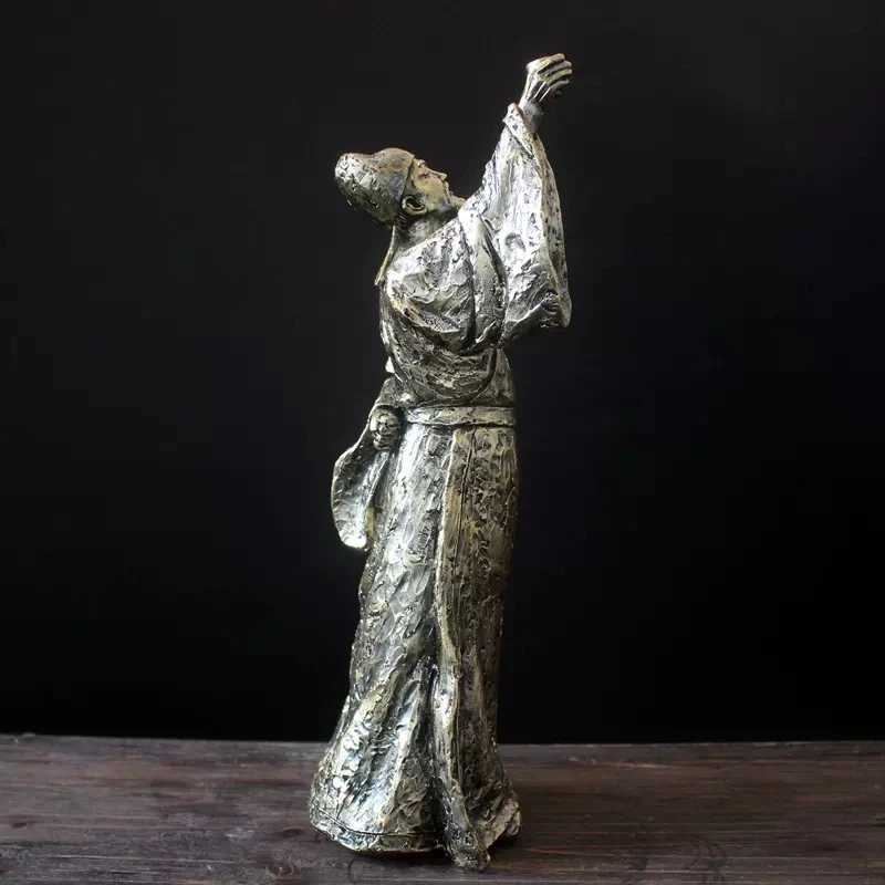 Li Bai Statue for Home Decoration, Ancient Chinese Figure, Checked Cabinet, Study Decoration, Craft Decorations, Creative