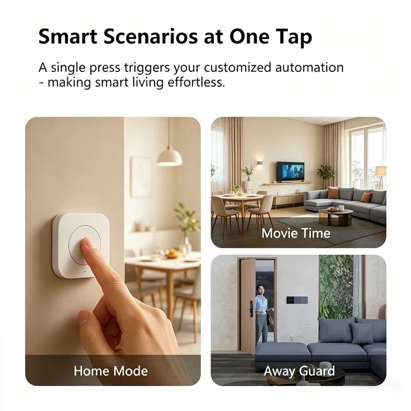 Aqara 스마트 허브 M1S 및 무선 미니 스위치 센서 Zigbee 연결 원격 원키 제어 버튼 홈 보안은 Homekit과 함께 작동합니다.