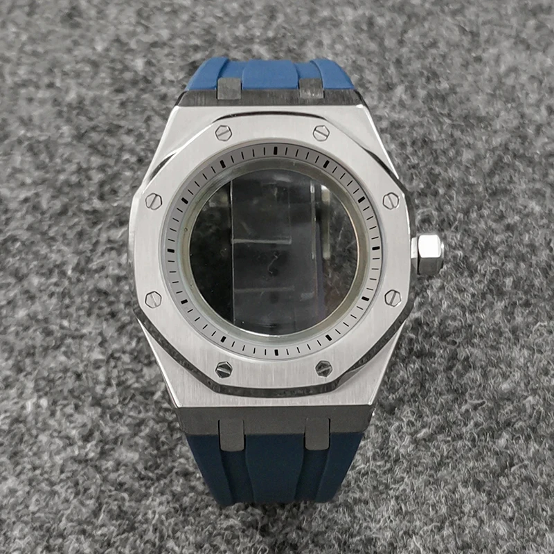 41mm hochwertiges 316L Edelstahlgehäuse + Armband + Ring Saphirglas Uhrengehäuse passend für NH35/NH36 Automatikwerk Zubehör – Detail 10