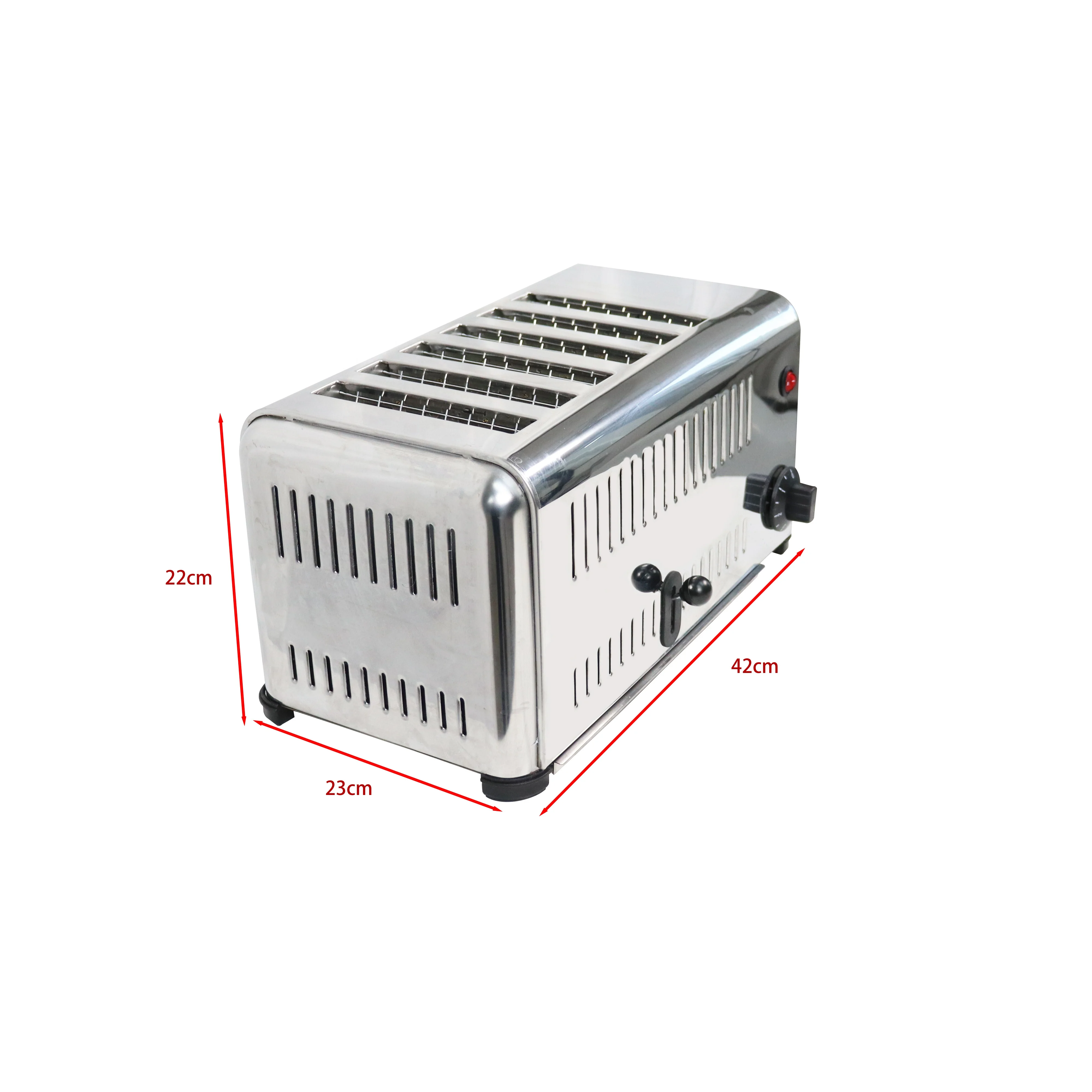 Commercial Sandwich Machine 6 Stainless Steel Electric Bread Maker Pop-Up Bread Toaster Suitable for Restaurant
