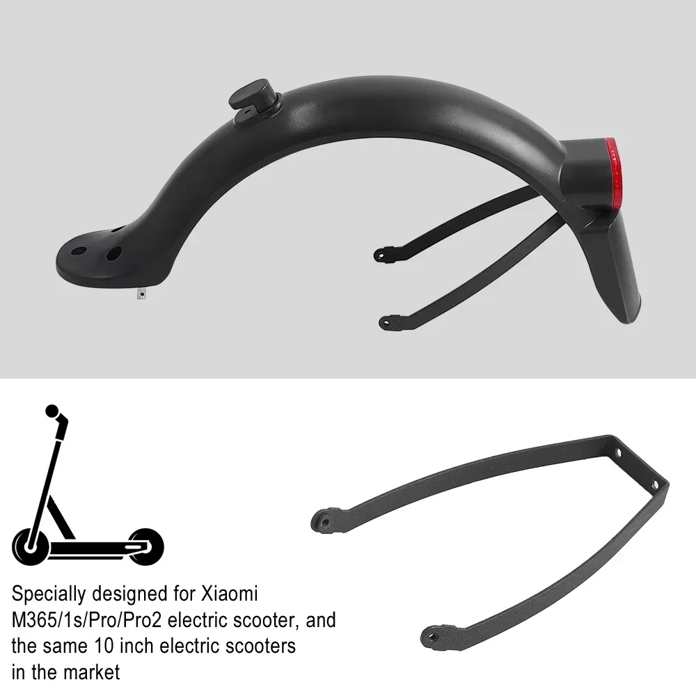 Tire Splash Carbon Fiber Fender Guard Halterung für Xiaomi Mi3 Pro Pro 2 Elektroroller Langlebige hintere Kotflügel-Rücklichtteile – Detail 21