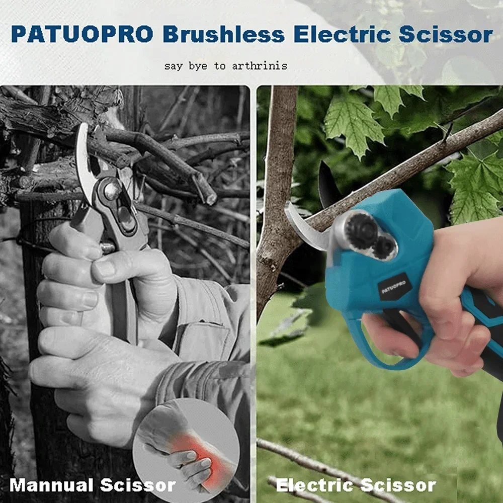 30MM Cordless Brushless Electric Pruning Shear Tree Bonsai Pruner Branches Cutter Power Tool For Makita 18V Battery(No Battery) 4