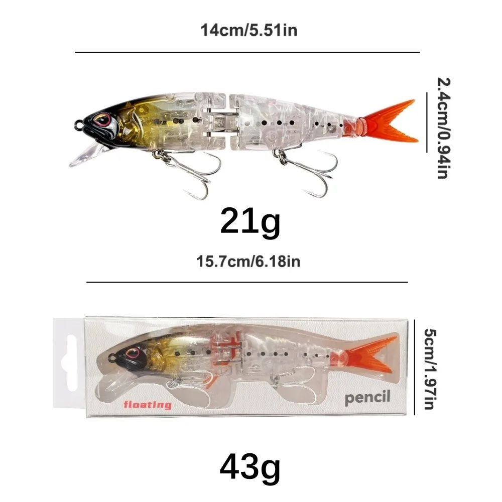 Multi Jointed bait 21g 14cm Flash Swimbait Wobblers JerkBait Minnow Fishing Lures Artificial Hard Bait Bass Pike Fishing Tackle