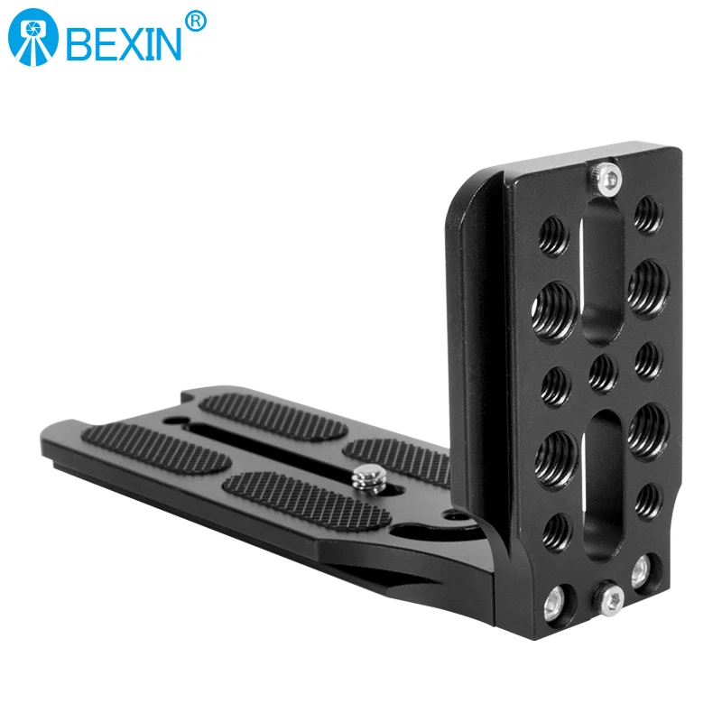 BEXIN L130-50C Foldable Universal Camera L Bracket Shot Quick Release L Plate 1/4 In Screw Compatible Arca Swiss Vertical Video - 2