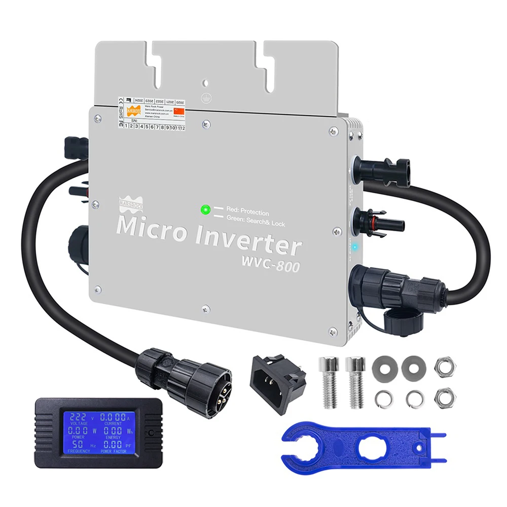 800W Solar Microinverter Grid Tie Inverter Dc22-50V A Ac120V 230V Pure Sine Wave Grid On Converter Inversor Per Pannelli Solari