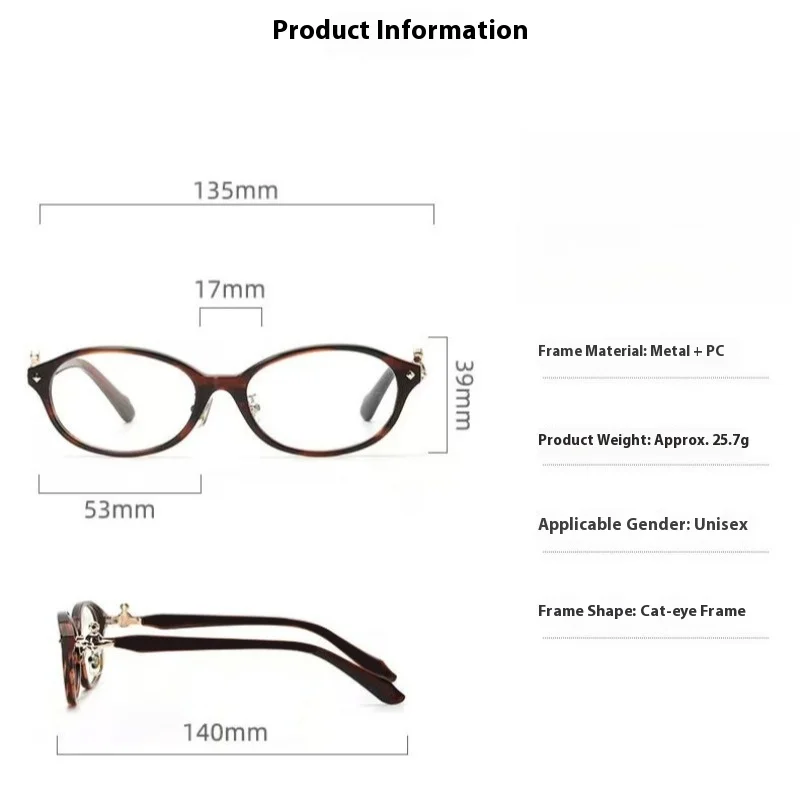 Elliptical Reading Glasses – Fashion Presbyopia Glasses With Anti Blue Light Lenses