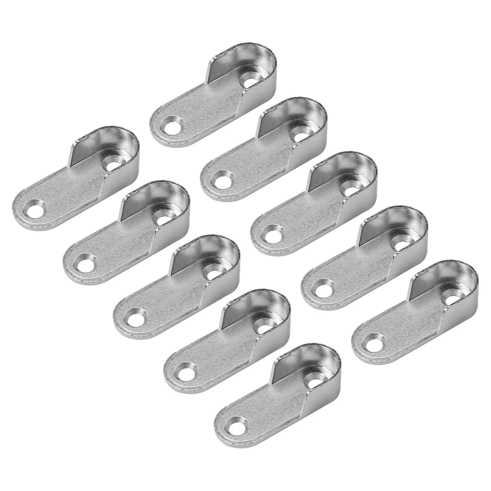 

10x Wardrobe Clothes Tube Support Closet Rod Pole End Bracket Holder Hanging Clothes Rod Holder Cupboard Furniture-Hardware