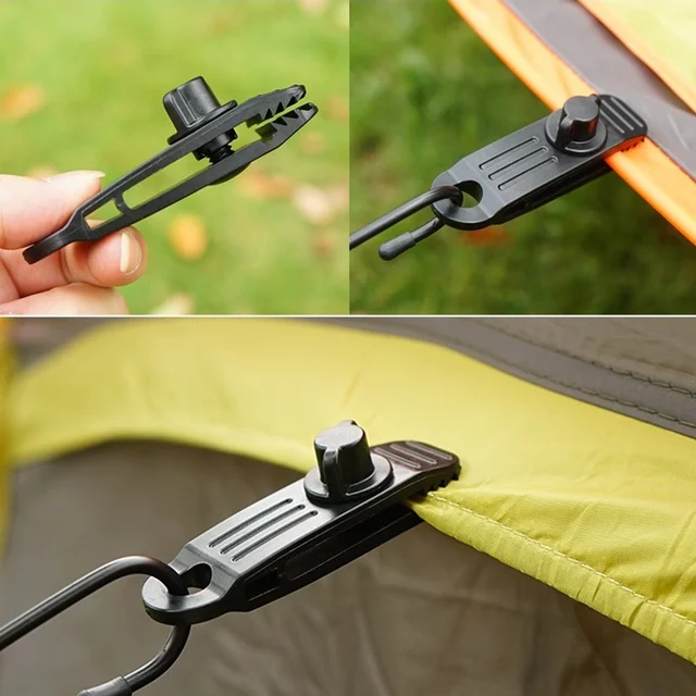4Db Új Frissítés Kültéri Ponyvás Szél Kötélbilincsek Újrahasznosítható Napellenző Hegymászó Kemping -Lombkorona Kiegészítők Támogató Sátor Klip - Image 5