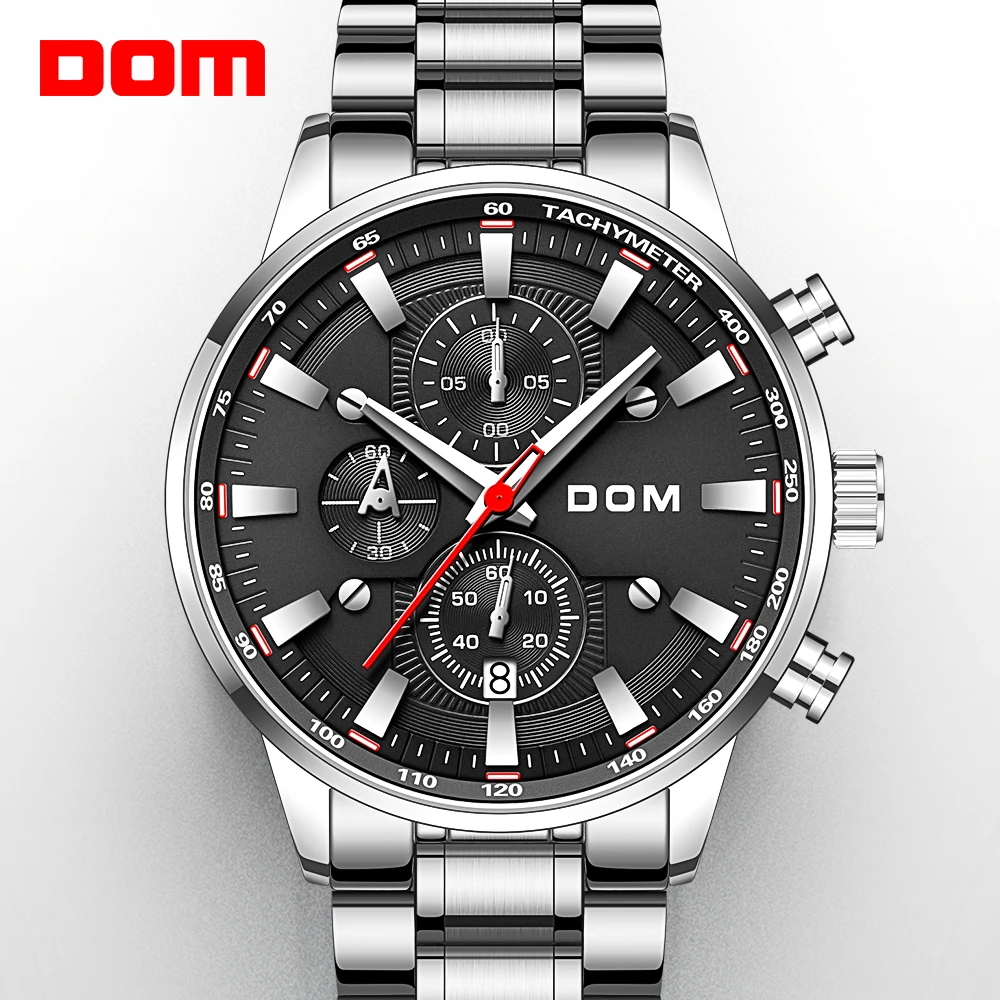 DOM Fashion watches creative Luminous men's men's watches luxury men's watches sports waterproof business luxury reloj mujer