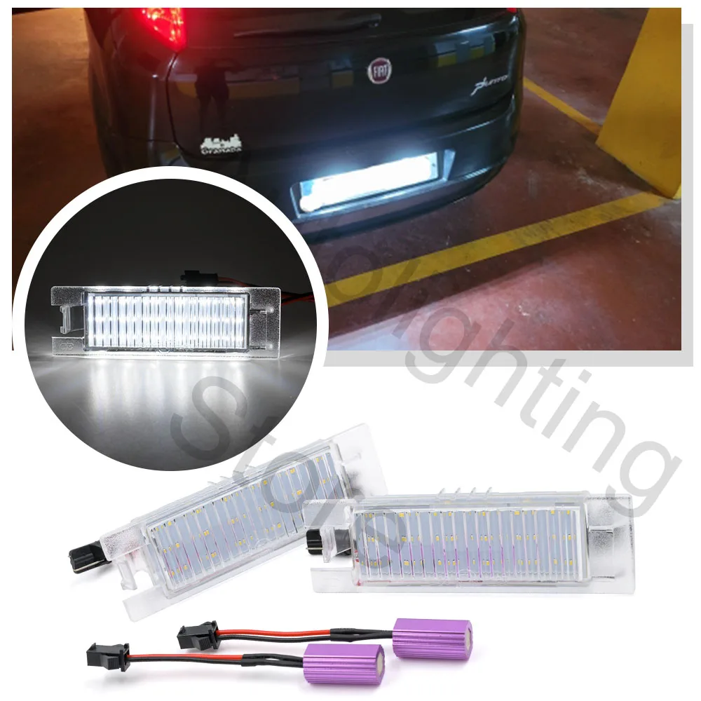 2PCSLEDNumberLicensePlateLightsForFiatTipo356Doblo500L
