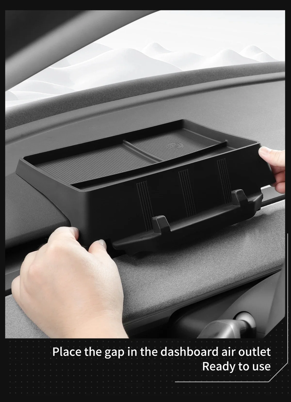 For Tesla Model Y 2021-2023&Model 3 2021-2022 Car Instrument Panel Storage Box D