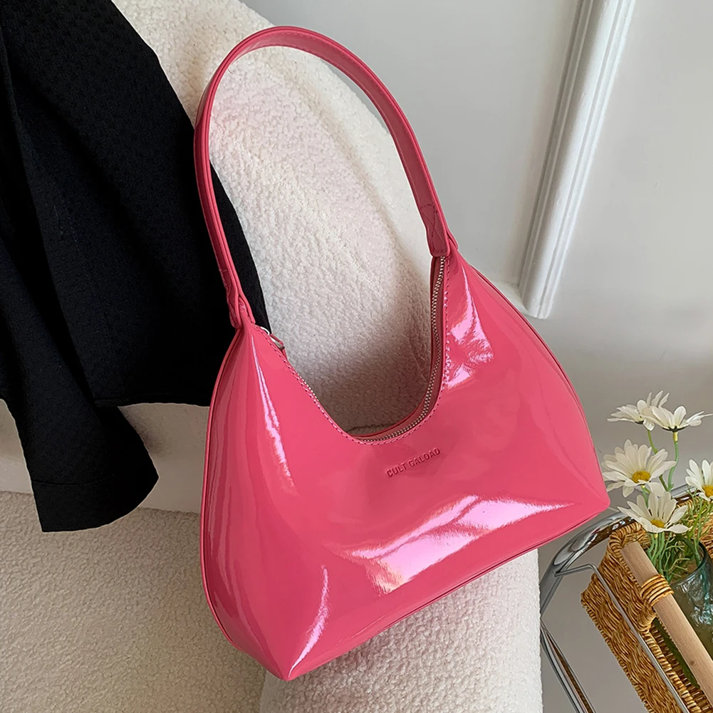 المرأة براءات الاختراع والجلود حقيبة كتف صغيرة خمر...