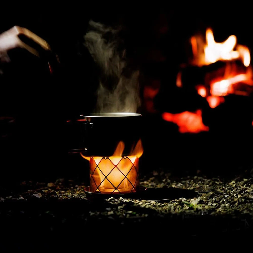 Portable Titanium Wind Shield Stainless Steel Outdoor Stove Windscreen Portable Alcohol Stove Rack for Outdoor Camping Hiking stove windscreen