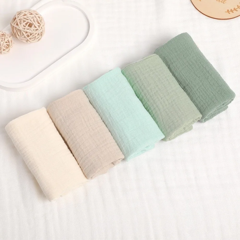 New 4-Layer Pure Cotton Baby Cotton Washcloth Soft Gauze Cotton Square Towels Baby Towels Absorbent Newborn Burp Cloth