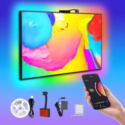 YBX-ZN New Tuya Smart TV Backlight RGB IC 12V Wi Fi Mobile App Control Suitable for 55-75 Inch TV Screen Real Time Color