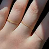Minimal Simple Tiny Rings For Women 1mm Full Round Minimalist Thin Dainty Stacking Sandblast Stainless Steel Ring Jewelry 2023 1