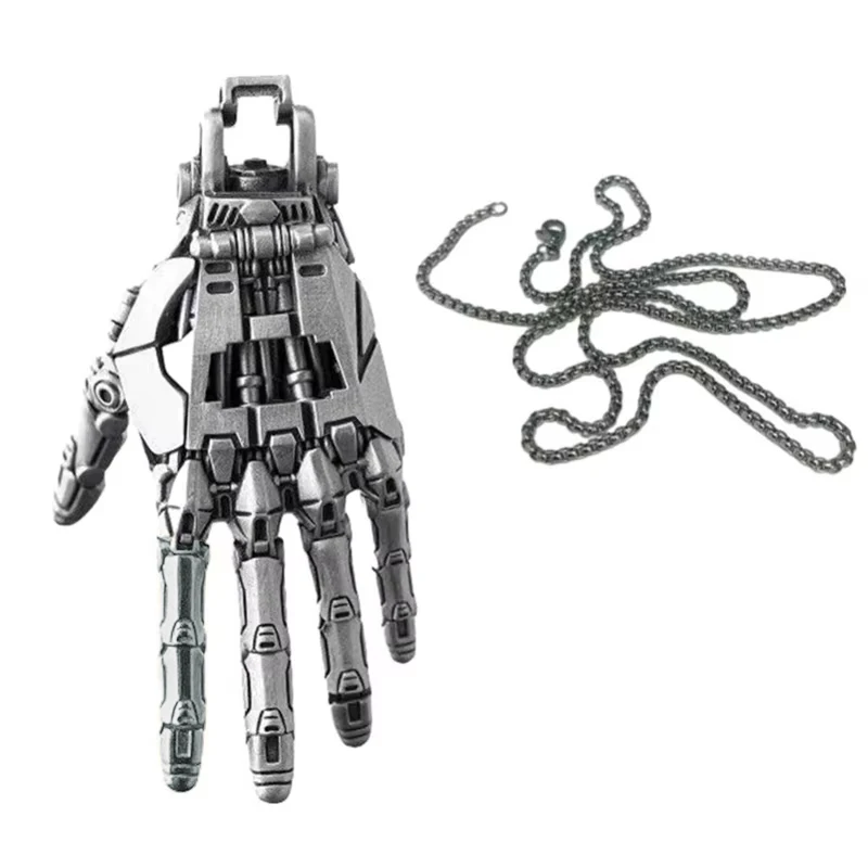 1PC Mechanical Bionic Hand Pendant with Chain Movable Finger