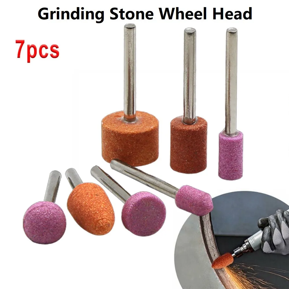 

7pcs Polishing Heads For Rotary Tools Grinding Stone Wheel Head Polishing And Grinding Jade/wood/metal Power Tool Machine