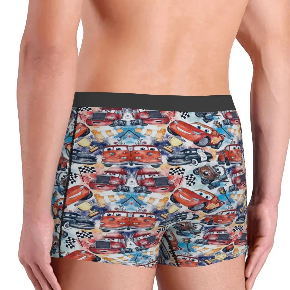 Custom Lightning McQueen Car Collage Boxers Shorts Men's Briefs Underwear Cool Underpants
