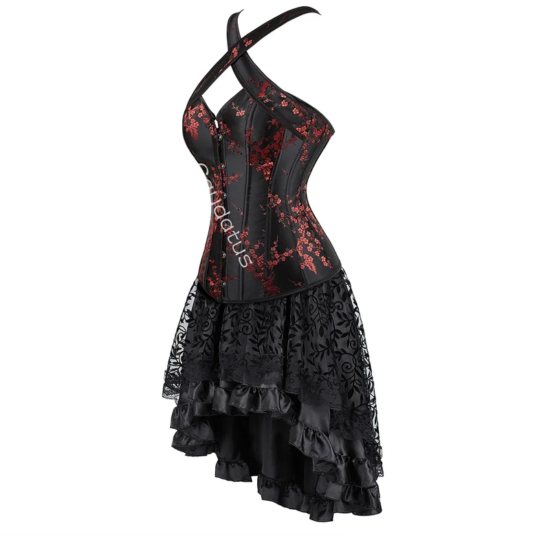 Goth Dress Plus Size, Cabaret Costume, Corset Dress, Sizes XS to 4XL,  Burlesque Cabaret Dress, Steampunk Dress, Cosplay Costume Plus Size 
