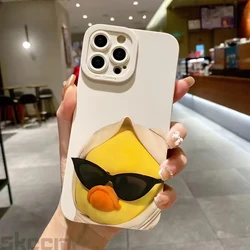 Charming Duck Design Fashionable TPU Phone Case Cover - Galaxy S20+ (White - YYDSM1267)
