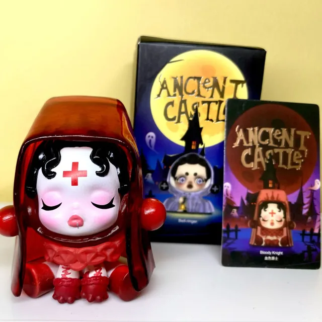 SkullPanda Blind Box Ancient Castle Halloween Blind Box Blood Jazz Blood Rose Handmade Kawaii Toy Figure Kids Gift Mystery Box 3