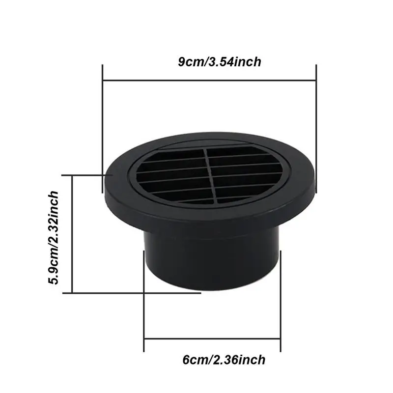 Air Vent Outlet For Heater Flat Air Outlet Grille Accessories 360 Degrees Rotatable Water Heater Vent Pipe Parking
