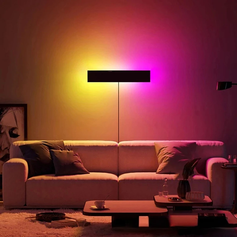 

Минималистичные Настенные светильники rgb для гостиной, фоновые настенные креативные декоративные светильники для бара, киберспорта, комнаты, прохладные атмосферные светильники