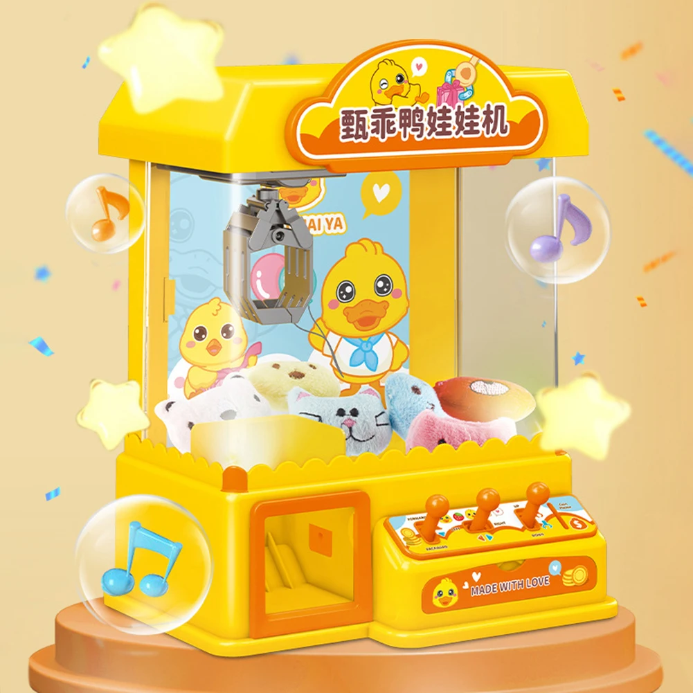Doll Claw Machine Kids Coin Operated Play Game Clip Doll Toys with 10 Dolls 10 Capsule Sounds and Music Gifts for Girls and Boys 2