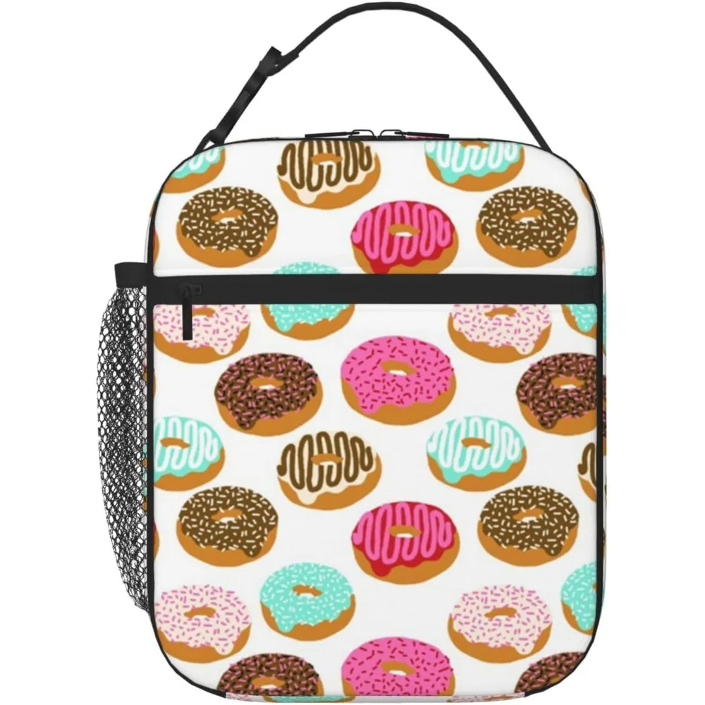 

Розовый изолированный Ланч-бокс с пончиком, многоразовый Ланч-бокс, Портативный Ланч-тоут для улицы, для колледжа, путешествий, для девочек, мальчиков, для офиса, пикника, работы, подарки