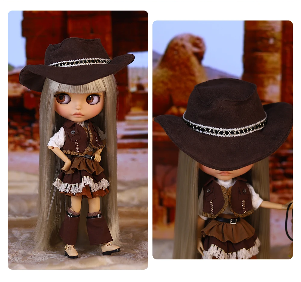 Neo Blythe Doll Western Cowgirl Outfit Set 2