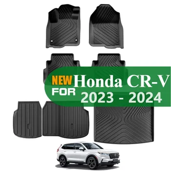 Floor mats for Honda CR-V 2023–2024. Waterproof and durable protective accessories designed for left-hand drive models.