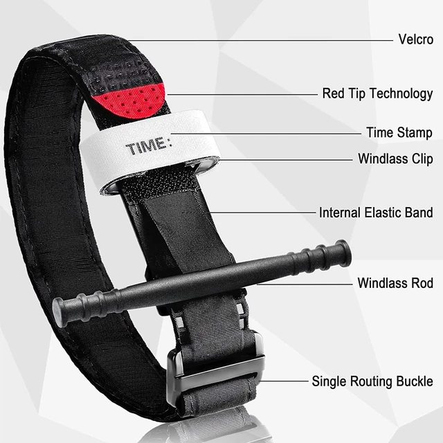  Torniquete táctico militar de combate aprobado por la FDA y la  CE (1) : Deportes y Actividades al Aire Libre