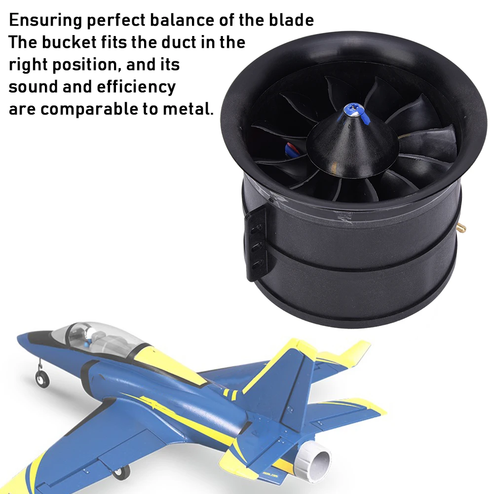 Hélice EDF 90mm 12 pales 6S 1450KV Moteur Ducted Fan pour RC Avion